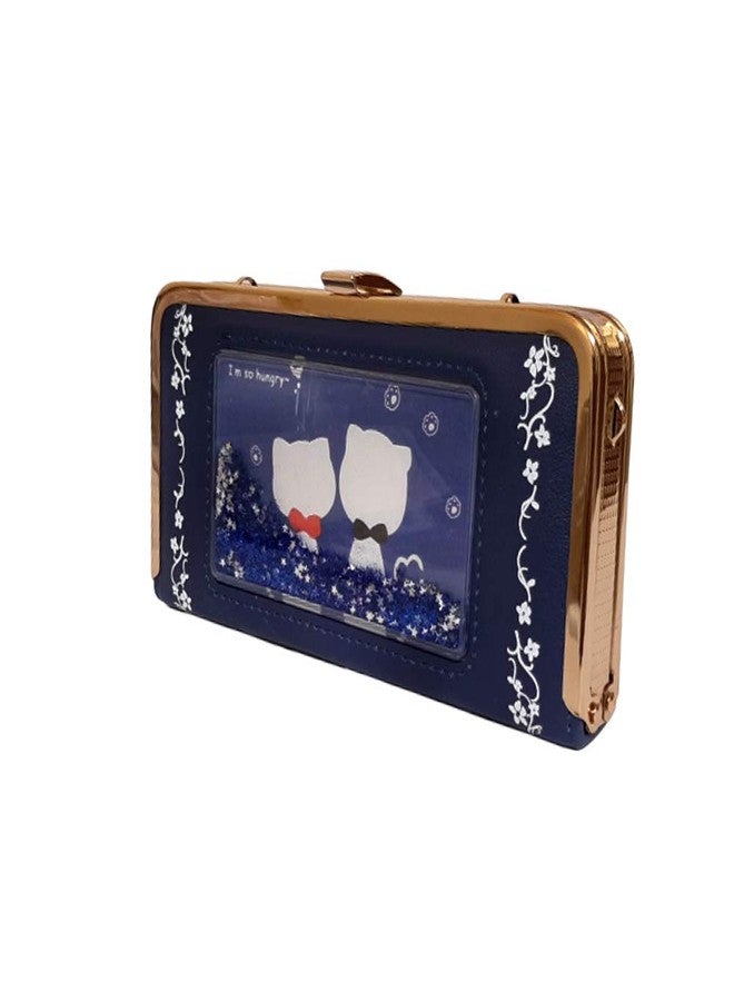 Malvina Cross Body Chain Sling Bag for Women and Girls College Office Clutches/Handbag/Chained Sling Belt Stylish Latest Bag (Blue) - Image 2